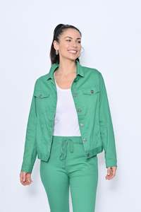 STRETCH COTTON DENIM JACKET