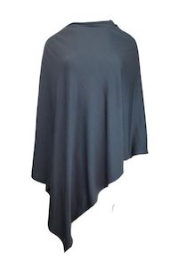 Merino Cardigans Womens Merino Wool Nz: 100% MERINO WOOL PONCHO EASY STYLE LAYER INDI BLUE