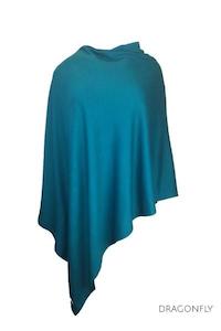 100% MERINO WOOL PONCHO EASY STYLE LAYER DRAGONFLY