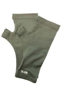 MERINO WOOL FINGERLESS GLOVES KHAKI