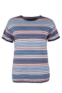 Mansted: ECO COTTON STRIPE KNIT TOP
