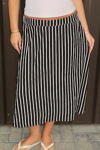 Skirts: DUNE ROAD VERTICAL STRIPE SKIRT