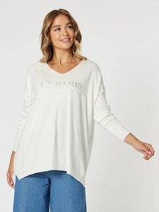 Threadz: LA PARIS KNIT WHITE