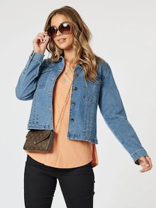 RETRO DENIM JACKET WASHED DENIM