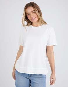 Tops: FARRAH SHORT SLEEVE TEE WHITE