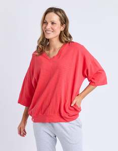 Tops: MAZIE VEE NECK CAYENNE