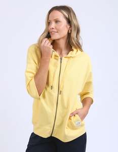 BEACHY ZIP HOODIE BANANA