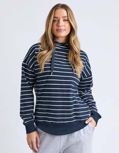 LOUNGER SCOOP HOODIE STRIPE