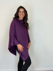 100% MERINO WOOL EASY STYLE LAYER ITALIAN PLUM