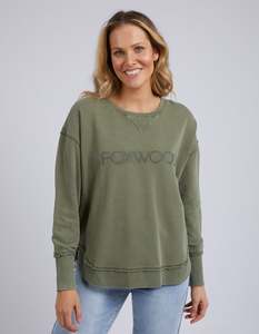 Jumpers: WASHED SIMPLIFIED CREW KHAKI