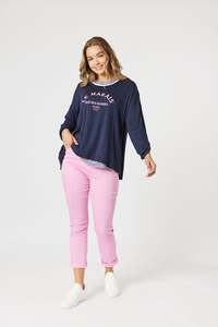 Jumpers: LINO LE MARAIS 2 IN 1 NAVY/PINK