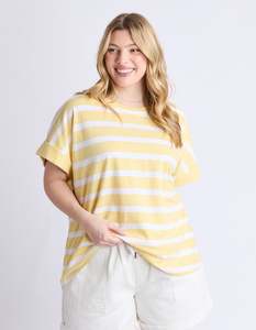 MADDISON TEE BANANA STRIPE