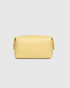 LUCINDA WOVEN COSMETIC CASE BUTTER