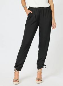 Hammock And Vine: TRAVELLER LUXE SIDE TIE PANT BLACK