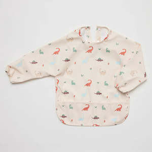 Over The Dandelion: WATERPROOF LONGSLEEVE BIB - DINOSAUR
