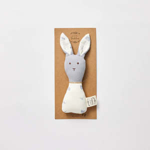 Rattles: BUNNY RATTLE - ENCHANTED FOREST + BLUE