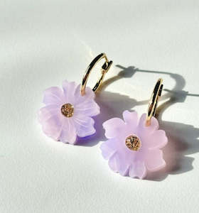 Jewellery: Hagen & Co Wildflowers Earrings Lavender