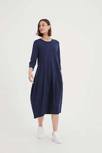 Tirelli Ovoid Jersey Dress Navy