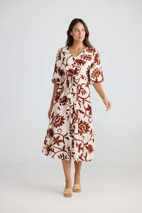 The Shanty Corporation: Shanty Ava Midi Dress Cuban Bloom