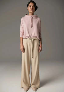 Sweater Knits: POL Beech Drawcord Knit - Pink