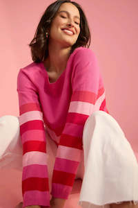 Sweater Knits: Haven Florida Stripe Jumper Pink