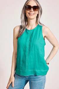 Tops: Eb & Ive Miramar Tank Top - Lagoon
