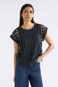 Elk Grid Burnout Top Space Blue