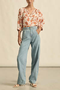 Tops: Zoe Kratzmann Tranquil Top Orchard Botanic