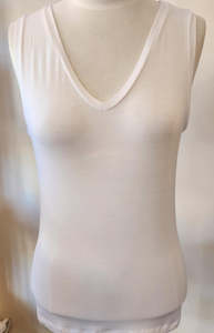 EGi 2502 Bamboo V-neck Tank White