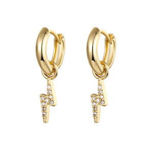 Gifts: Mē the Label Thunderbolt Mini Hoops Gold