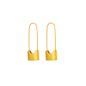 Gifts: Mē the Label Lock Earrings Gold