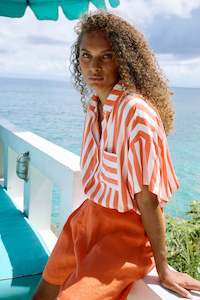 Clothing: Eb & Ive Treville Stripe Shirt Coral