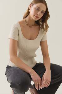 Isle of Mine Adele Knit Tshirt Canvas