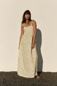 Indi Cold: Indi & Cold AD150 Cotton Voile Dress Vanilla