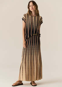 Pol Tedd Knit Tee Ink Camel