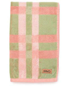 Kip & Co Pistachio Tartan Terry Hand Towel