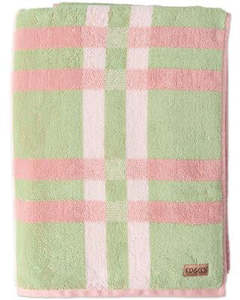Kip & Co Pistachio Tartan Terry Bath Towel