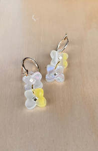 Hagen Co: Hagen + Co Earrings Clover Huggies Buttercup