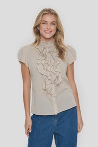 Saint Tropez: Saint Tropez Tilli SS Shirt Plaza Taupe
