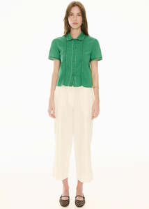 POL Nova Tucked Shirt Green