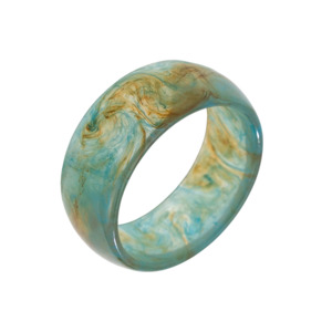 Mē the Label Large Bangle Blue Brown Swirl