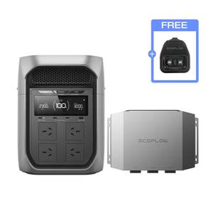 Ecoflow Portable Power Station: EcoFlow DELTA 3 Max Plus + 1000W Alternator Charger + Adapter