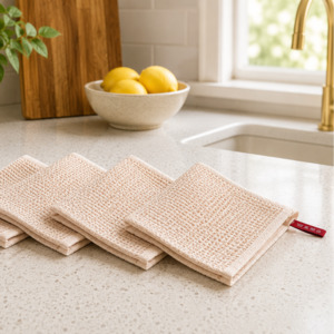 Sustainable Kitchen And Laundry Accessories: Reusable Waffle Weave Kitchen Cleaning Cloth