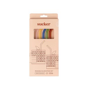 Reusable Glass Drinking Straws -multi-coloured