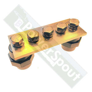 Wire And Connectors: Chrome Plated Brass Bus Bar with Standoffs