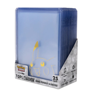 Accessories: Ultra PRO Pokémon Pikachu Toploader & Penny Sleeves – 25 Pack