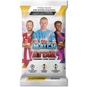 2025/26 Topps Match Attax UEFA Pack – 12 Cards