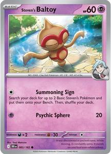 Pokemon Single Cards: Pokémon Steven's Baltoy 083/182 Common Reverse Holo – Destined Rivals NM