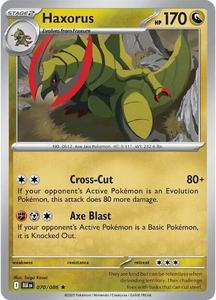 Pokémon Haxorus 070/086 Rare Holo – Black Bolt NM