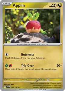 Pokémon Applin 138/191 Common Reverse Holo – Surging Sparks NM